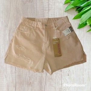 Vanilla Star High Rise Shortie Size 7 Distressed Raw Hem New With Tags